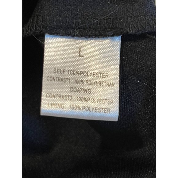 Romeo & Juliet Womens Mesh Lace Fit & Flare Dress Faux Leather Black White SZ L - Picture 8 of 9